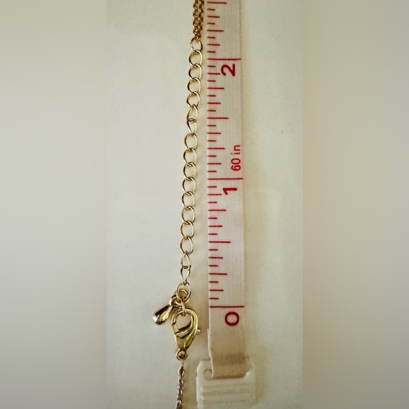 Gold tone Tube Trendy Necklace Double Layer, Adjustable to 18” with jump ring - Picture 4 of 6